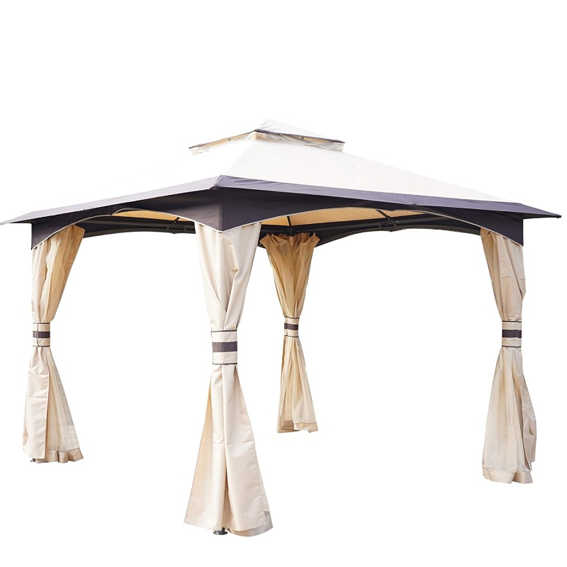 Double Roof Outdoor with Soft Top Gazebo Canopy